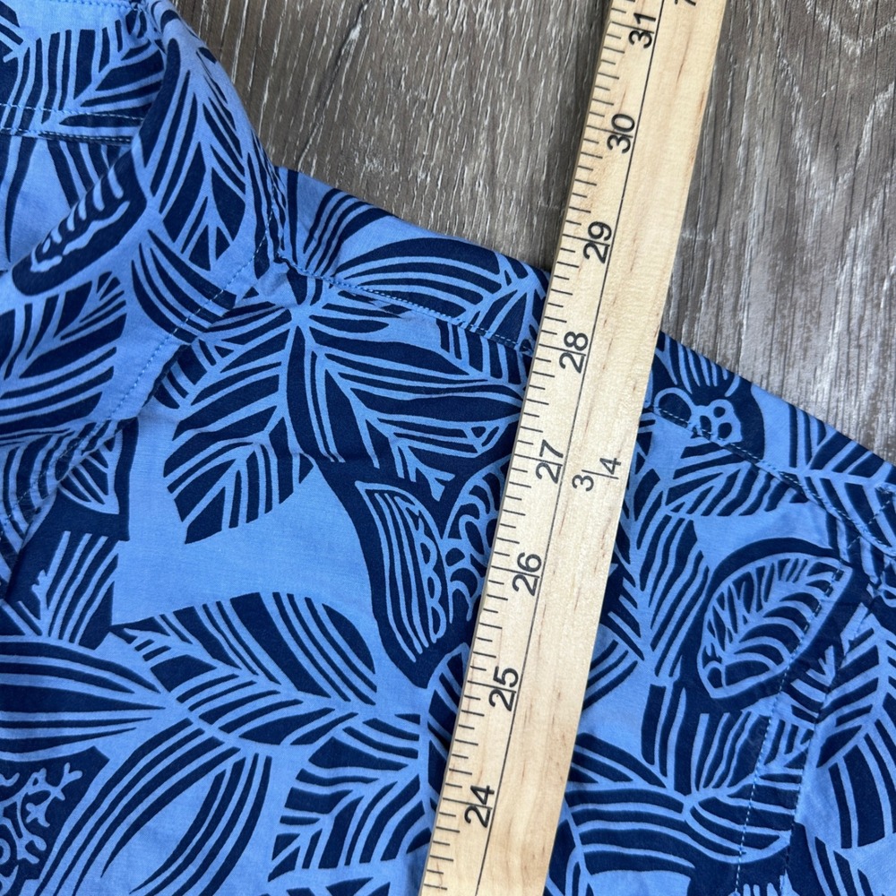 Bonobos Mens Blue Tropical Leaf Print Button Down Shirt XXL Standard Fit Cotton - Picture 6 of 8